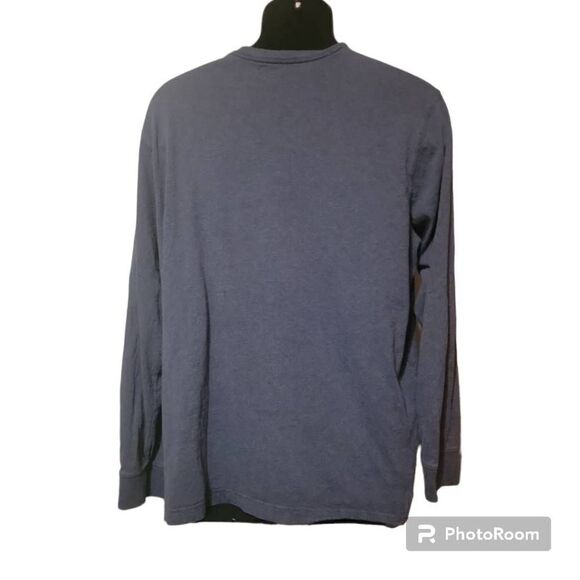 Eddie Bauer Legend Wash Seattle Shirt Men's Large Gray Long Sleeve Crew Neck Cas - Picture 2 of 3